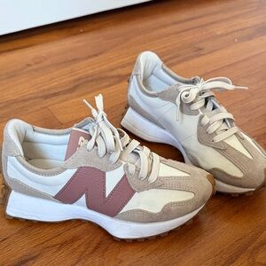 Women's Beige and White Sneakers
